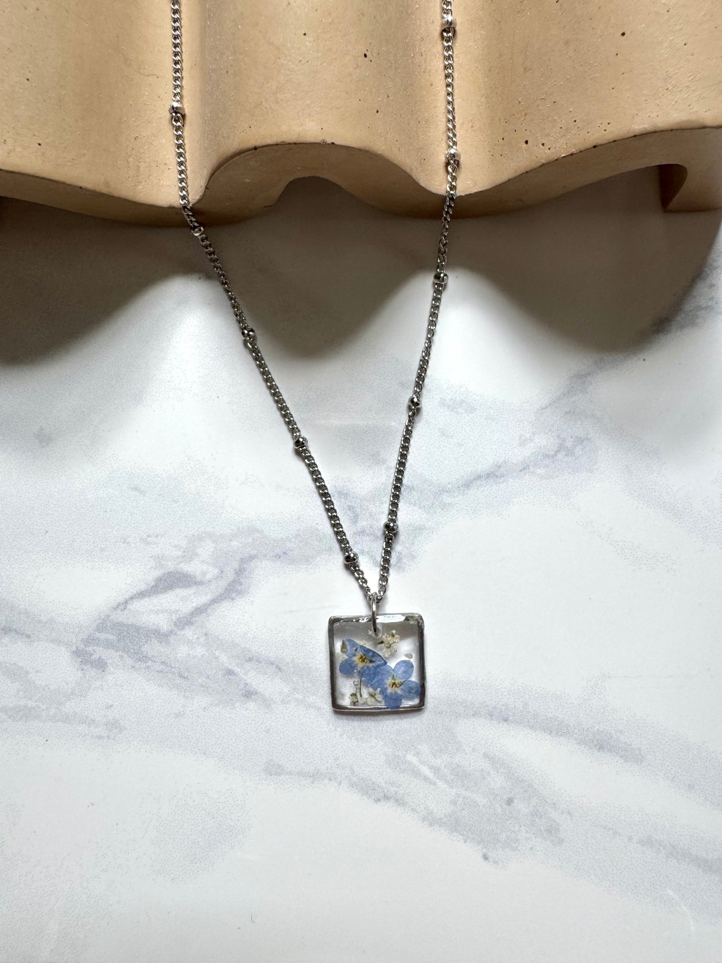 Forget Me Not Flower Square