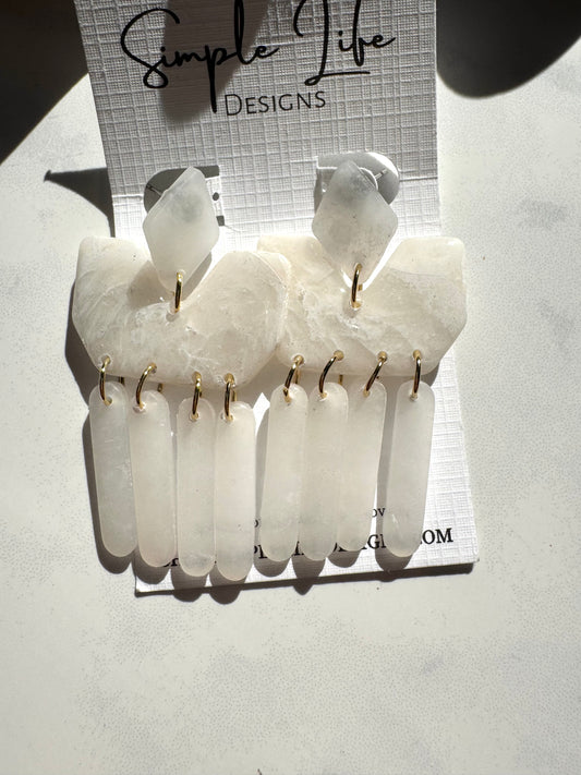 Marble Translucent Diamond Dangles