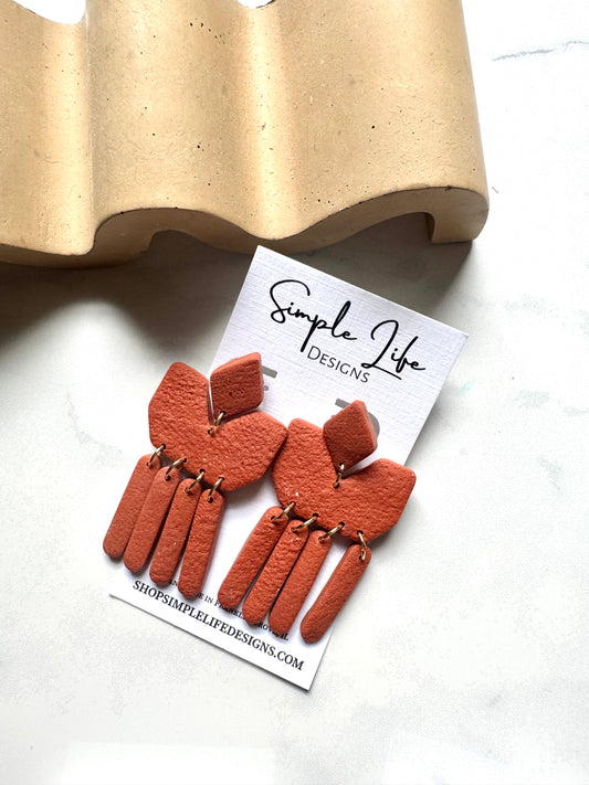 Rust Diamond Dangles
