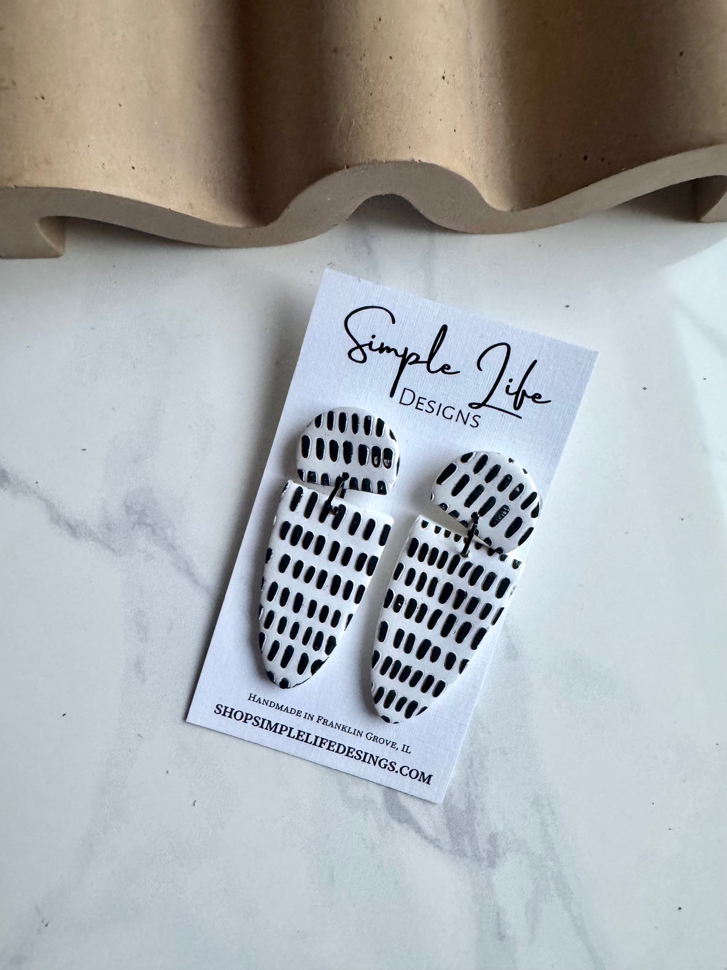 Black Lines Design Dangles