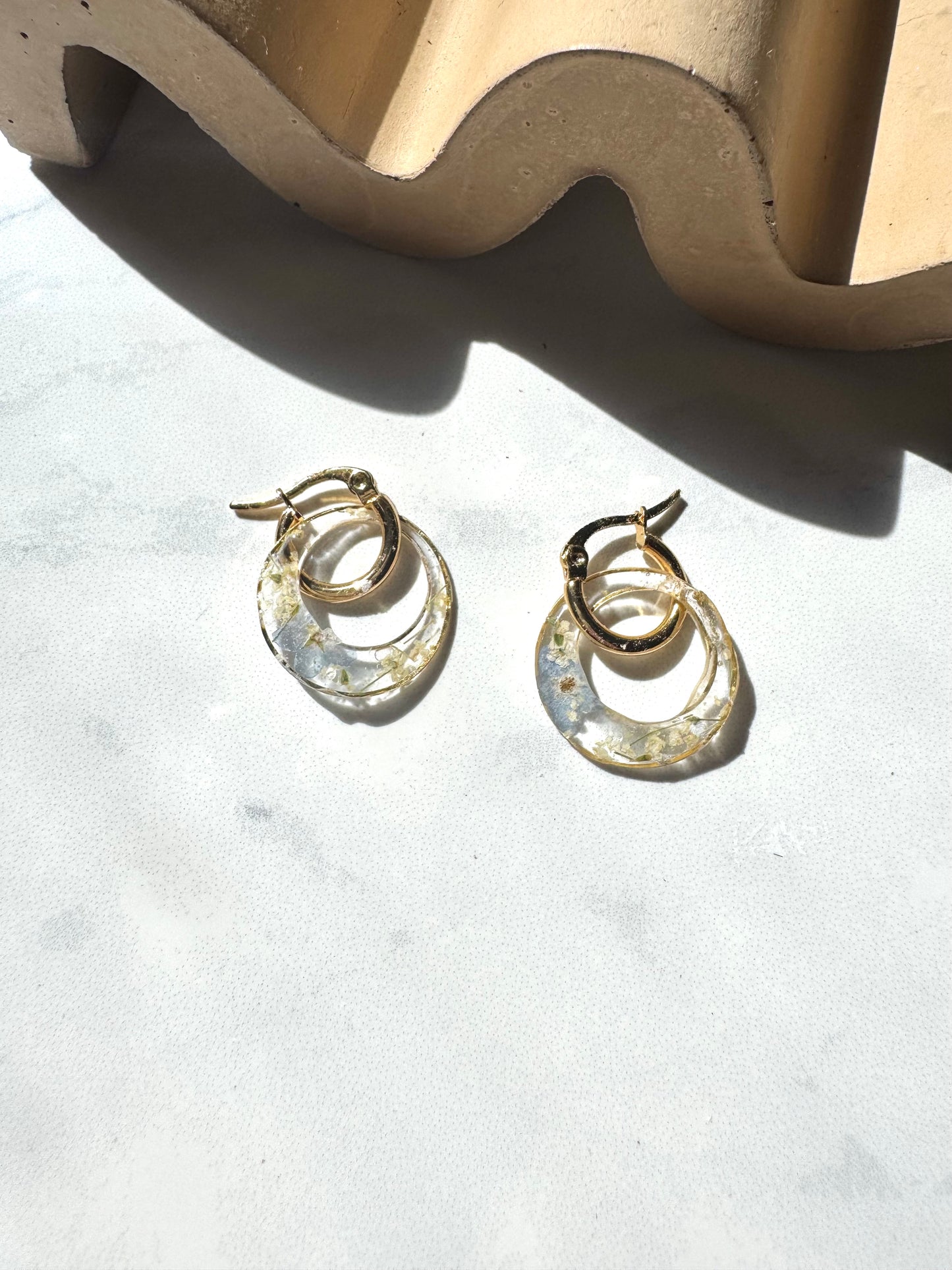 Forget Me Not Flower Hoops