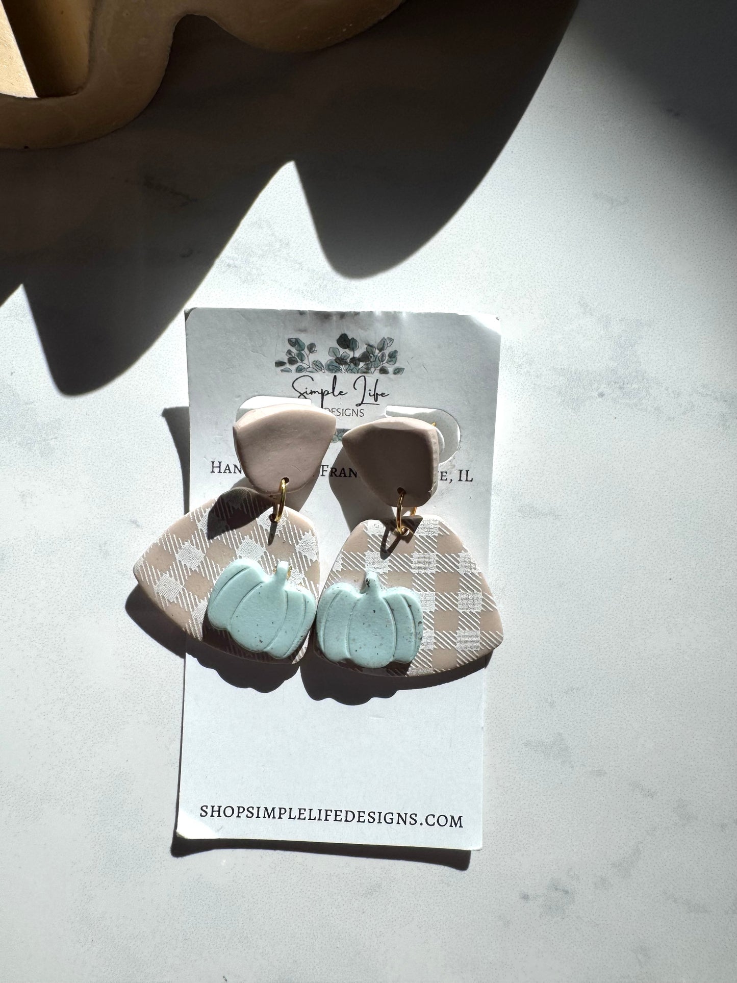 Pumpkin Plaid Dangles