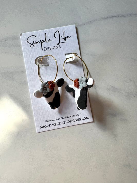 Flower Crown Cow Hoops