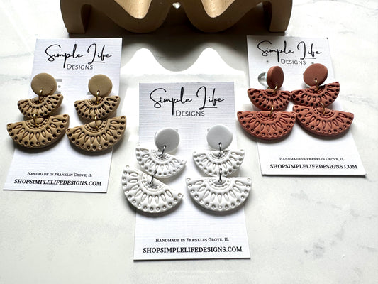 Summer in Greece - Semi Circle Dangles- Multi Color