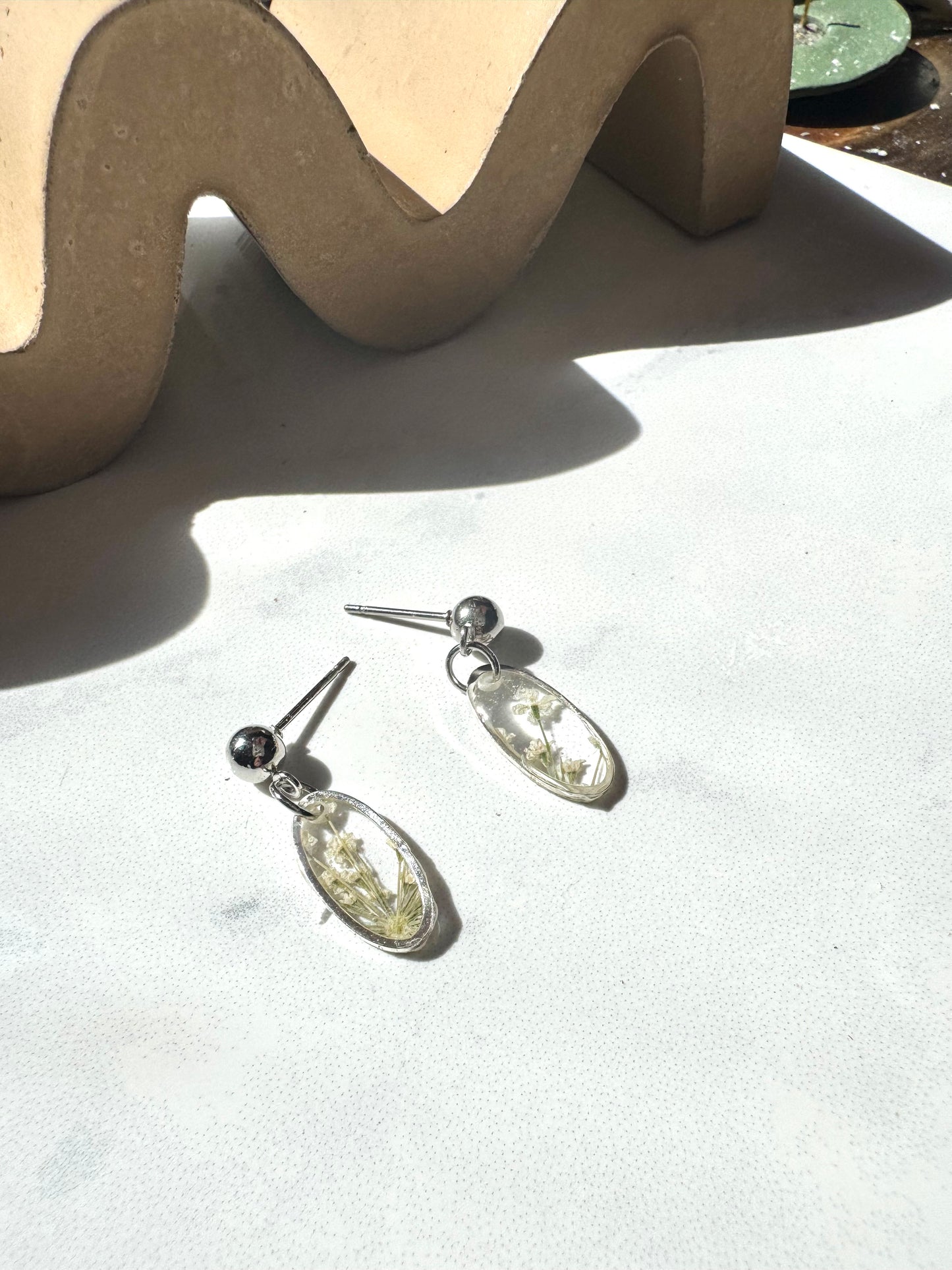 Petite Lace Flower Dangles