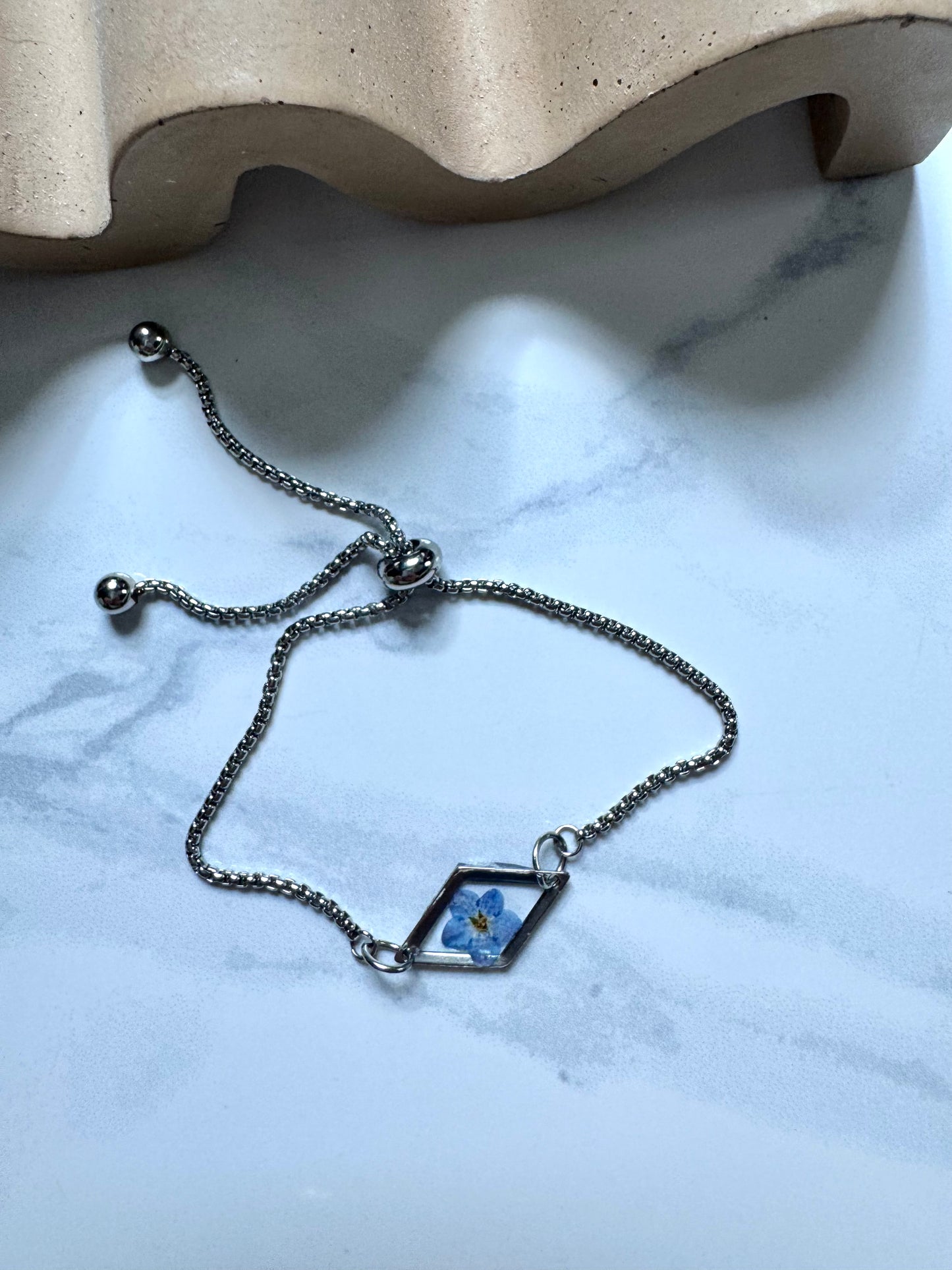 Forget Me Not Diamond Flower Bracelet