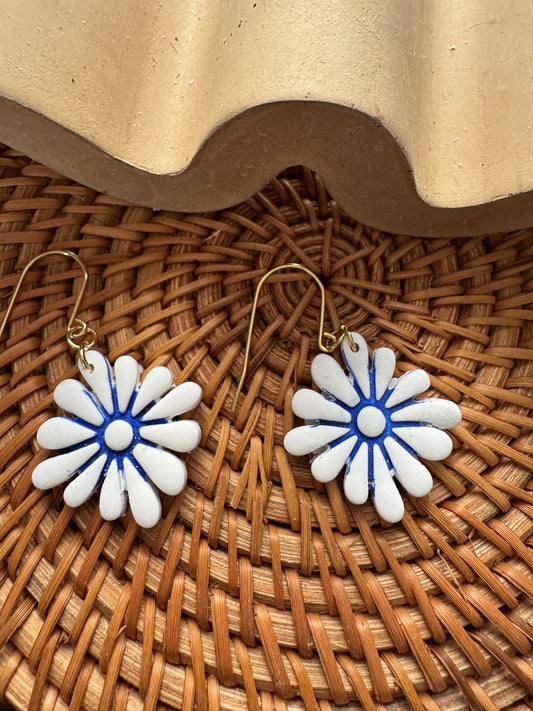 Boho Flower Dangles- Gold