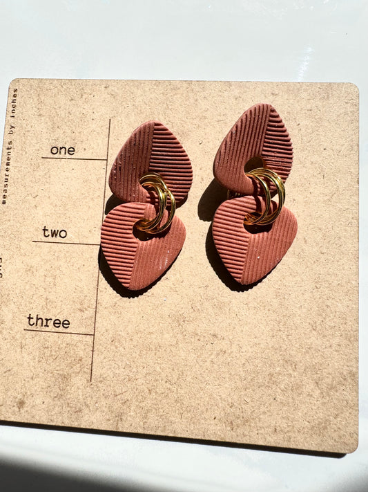 Black Organic Triangle Ring Dangles