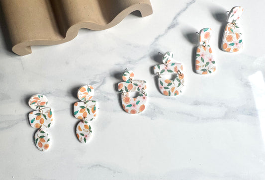Lemon Print Dangles