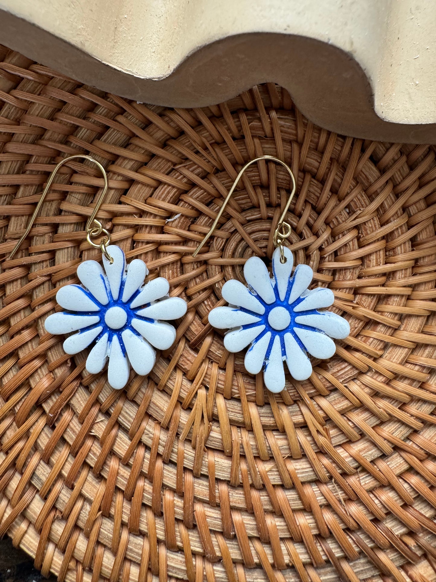 Boho Flower Dangles- Gold