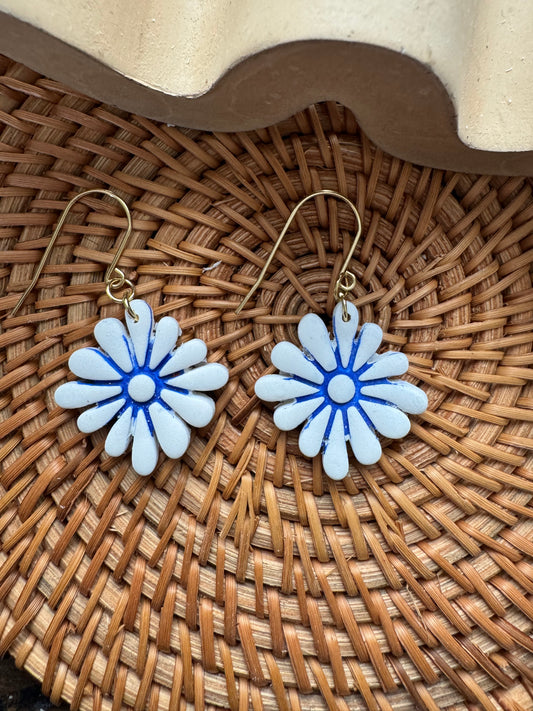 Boho Flower Dangles- Gold