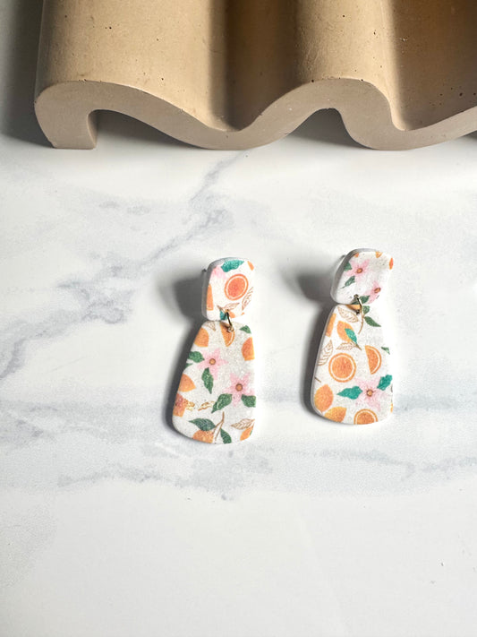 Lemon Print Dangles