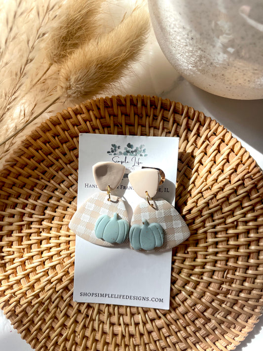 Pumpkin Plaid Dangles