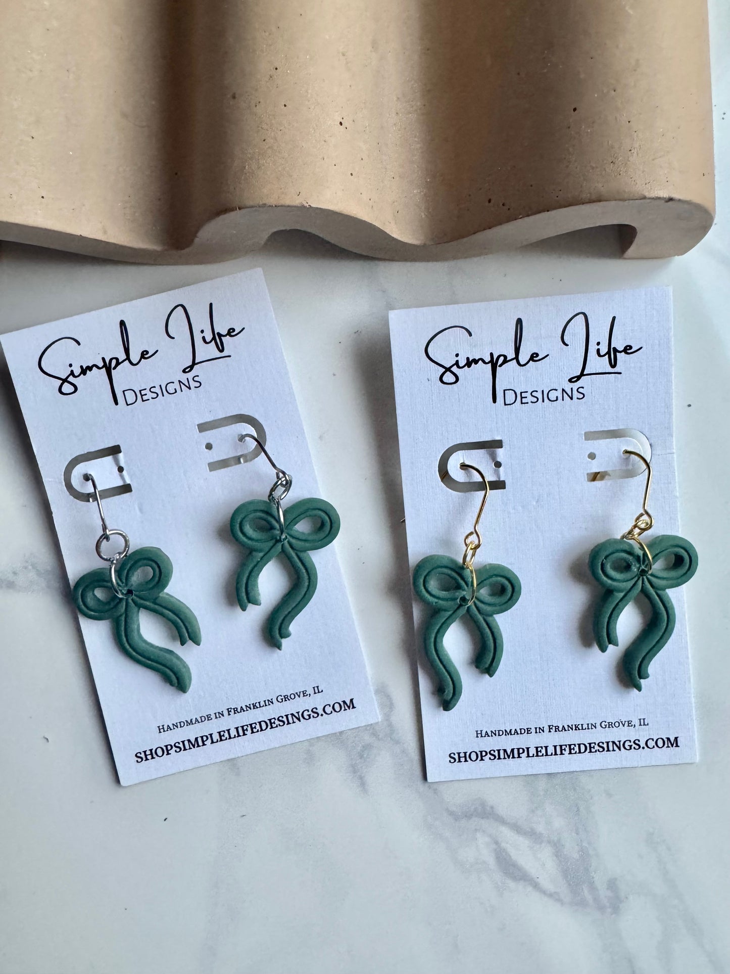 Green Bow Dangles