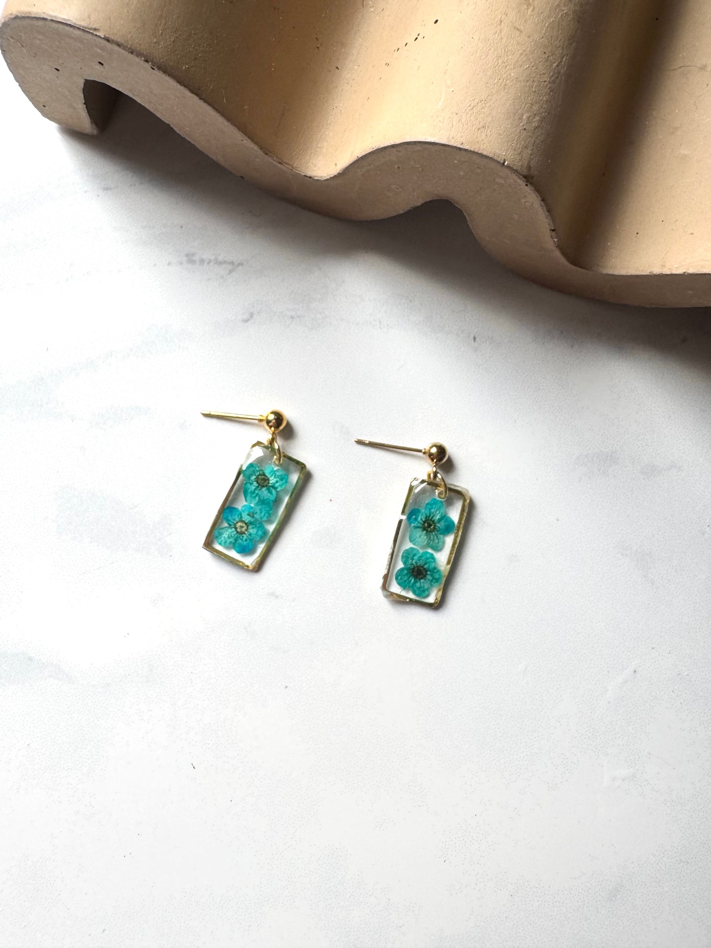 Blue Flower Dangles