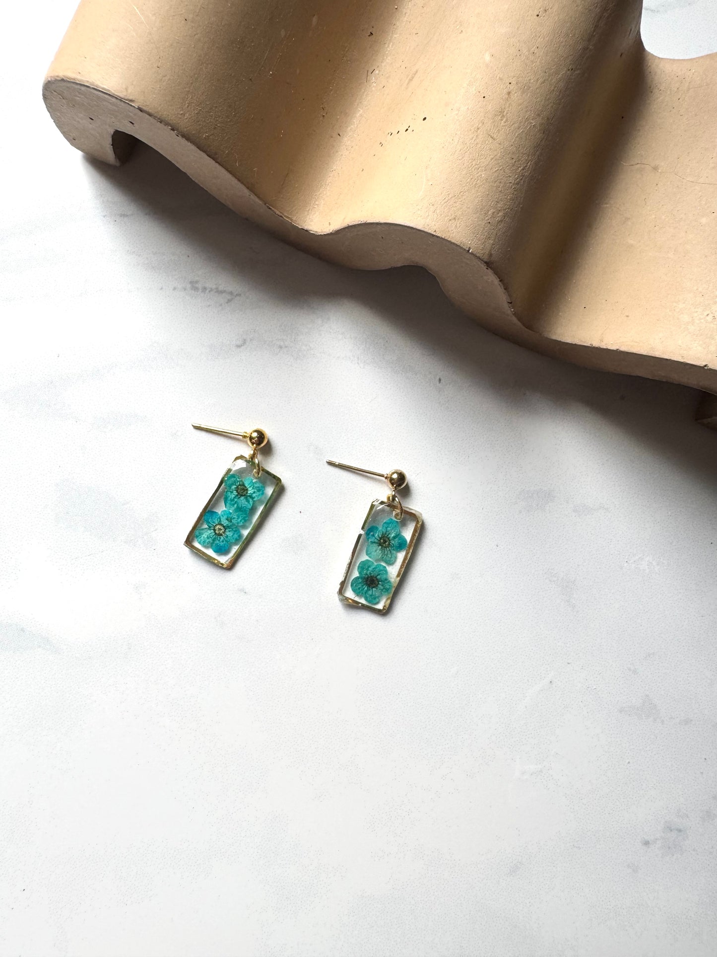 Blue Flower Dangles