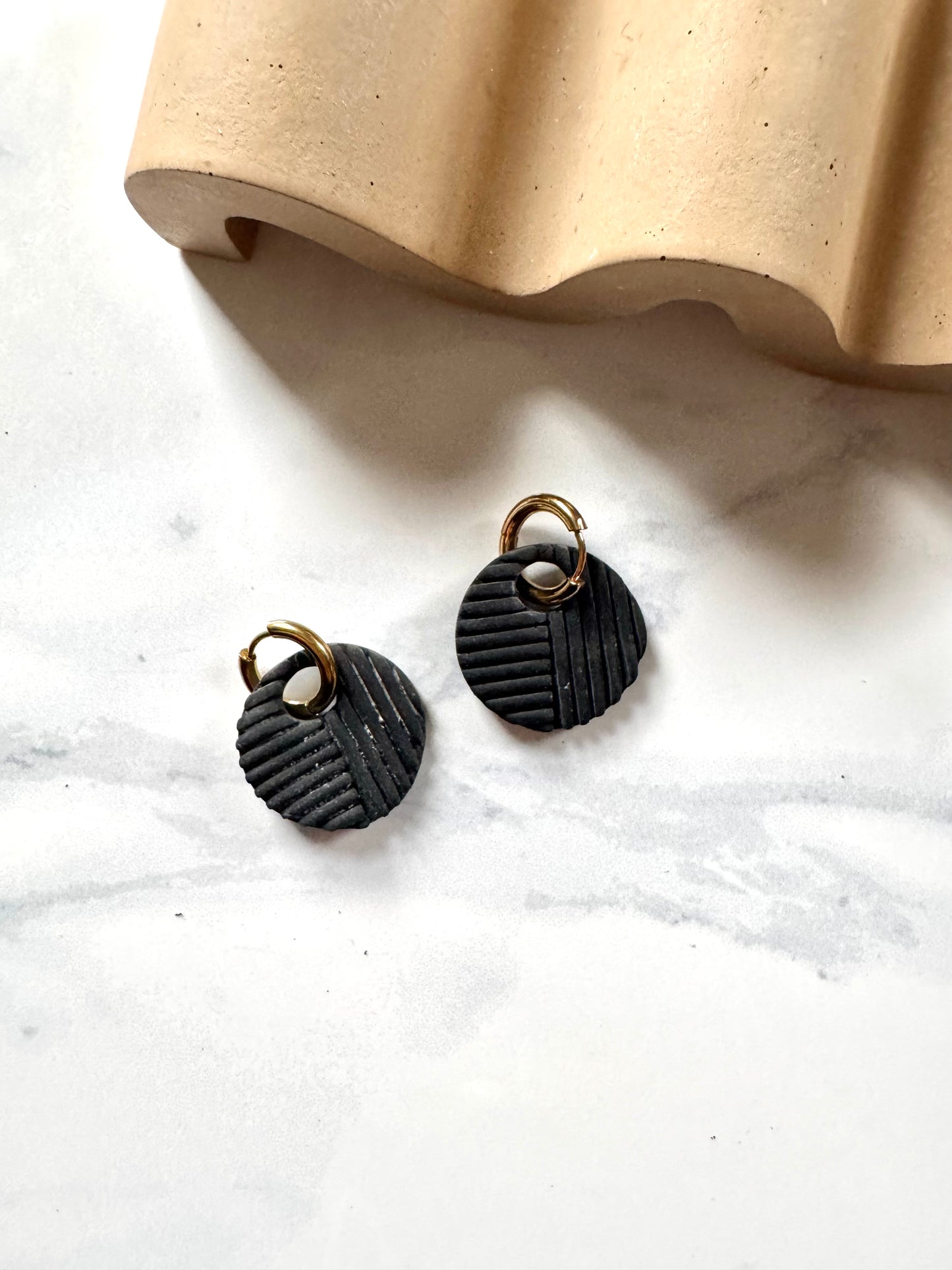 Cypress Girl” Collection Hoop and Clay Dangles