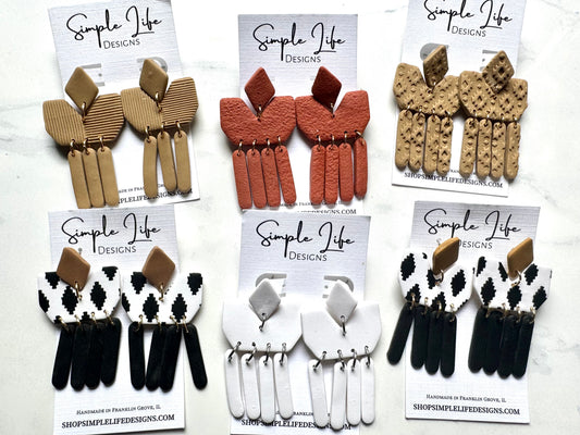 Rust Diamond Dangles