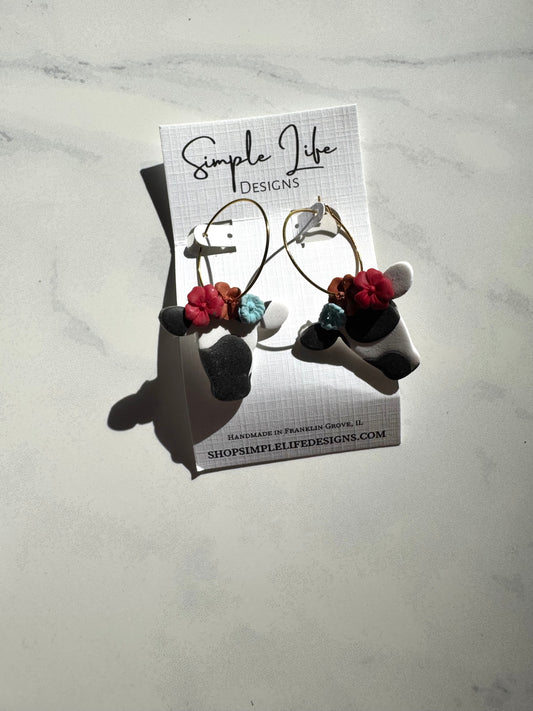 Flower Crown Cow Hoops