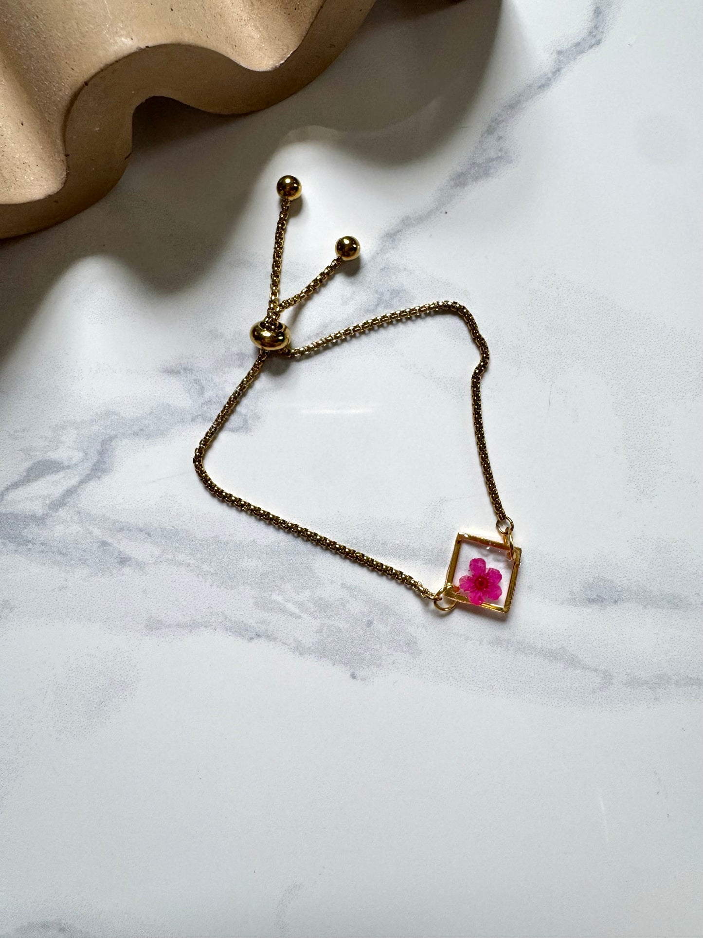 Pink Flower Diamond Bracelet