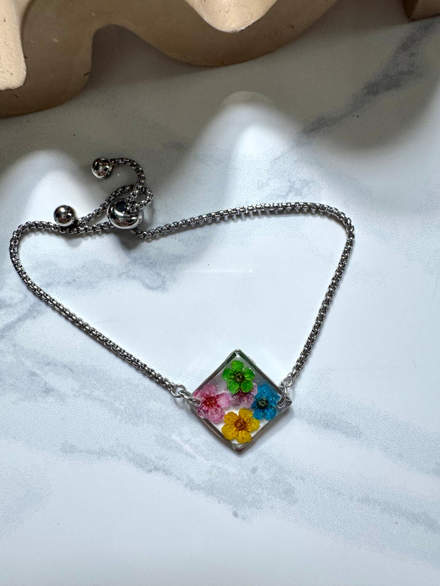 Multi Color Flower Bracelet