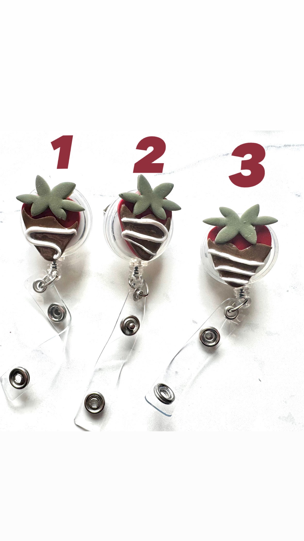 Chocolate Covered Strawberries Badge Reel
