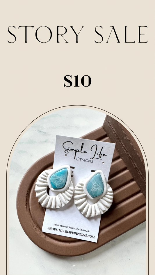 SALE - Faux Stone Urban Cowgirl Earrings