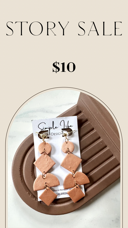 SALE - Rose Gold Earrings