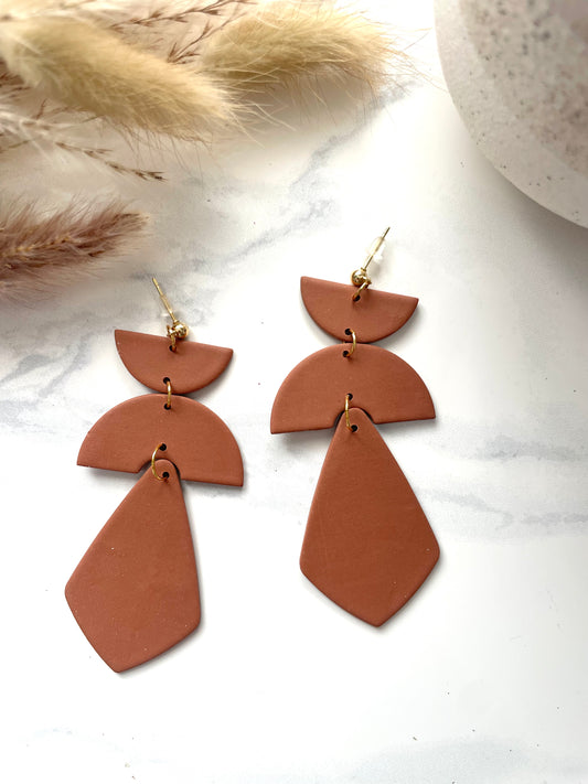 Large Statement Dangles- Rust