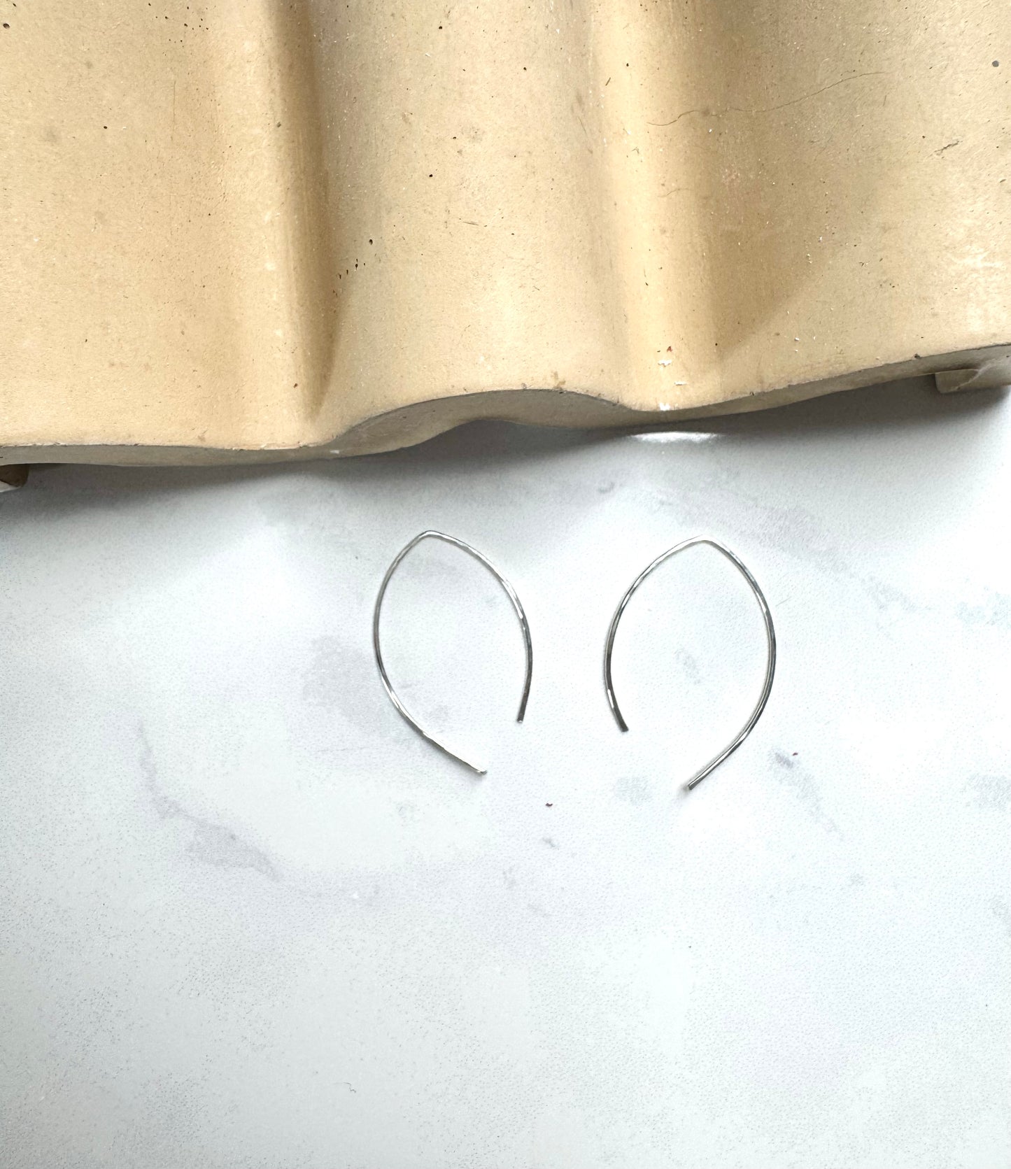 Small Open Hoop Threaders- Silver