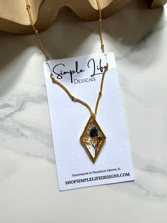 Gold Leaf Flower Diamond