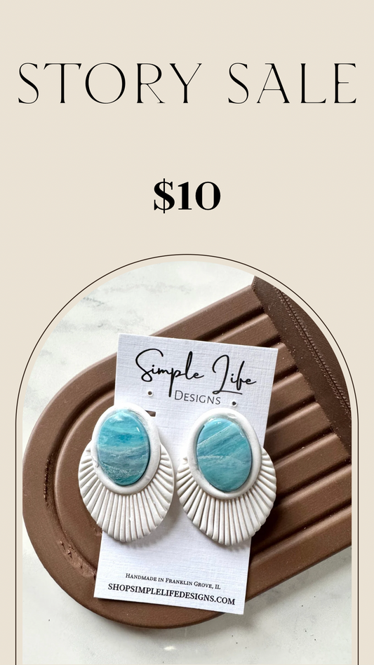 SALE - Faux Stone Urban Cowgirl Earrings