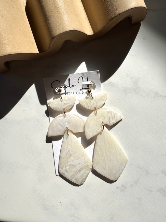 Translucent Marble Statement Dangles
