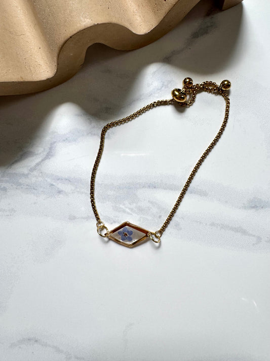 Forget Me Not Flower Diamond Bracelet