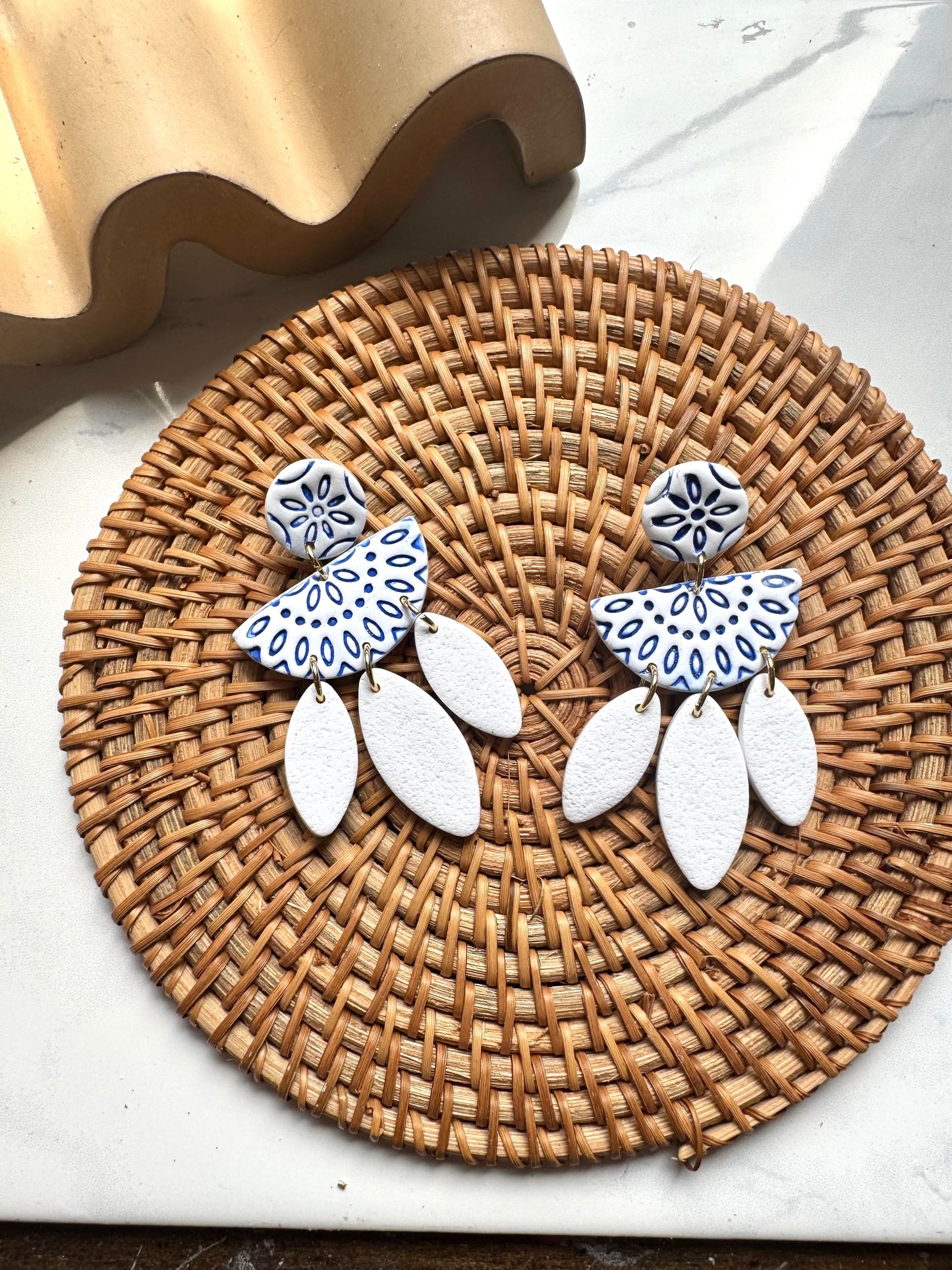 Boho Dangles- Blue & White