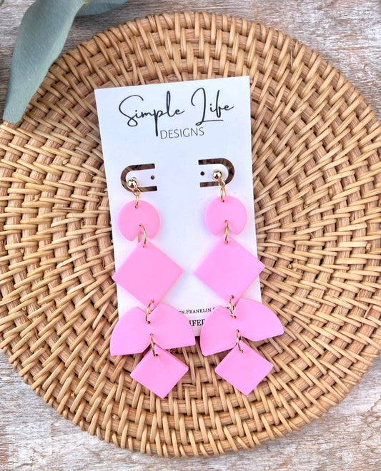 PINK The Alyse- Simple Statement Earrings