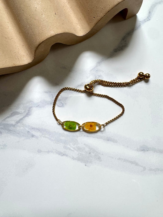 Flower Double Oval Bracelet