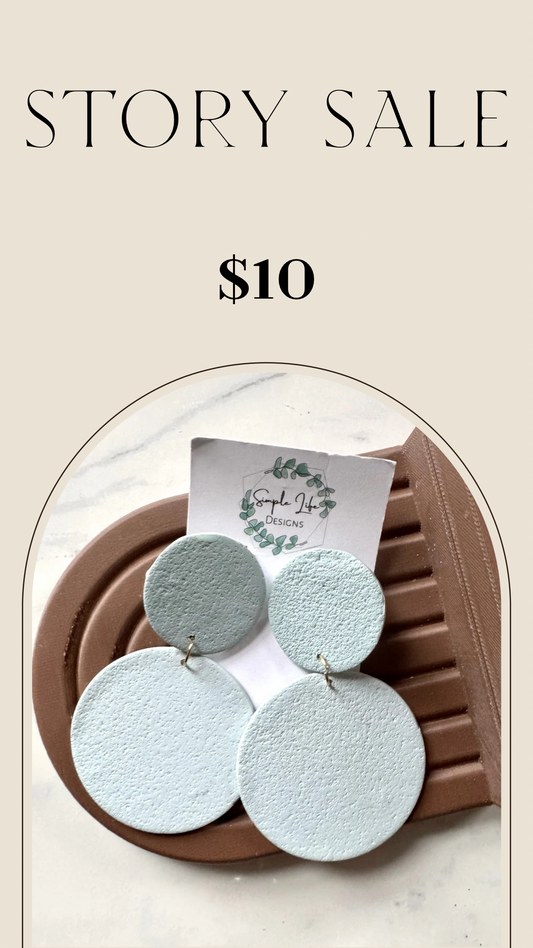 SALE - XL Mint Earrings