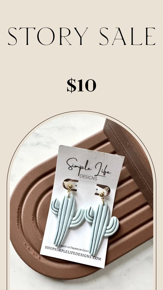 SALE - XL Mint Earrings