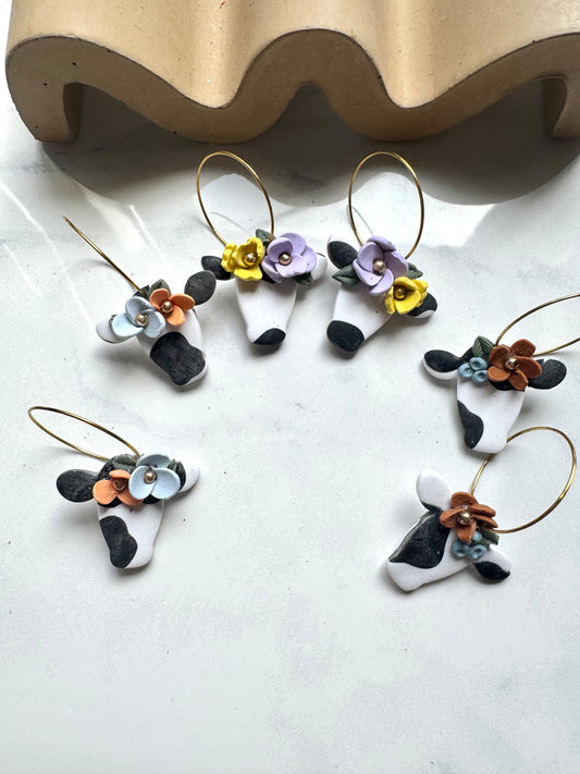 Flower Crown Cow Hoops