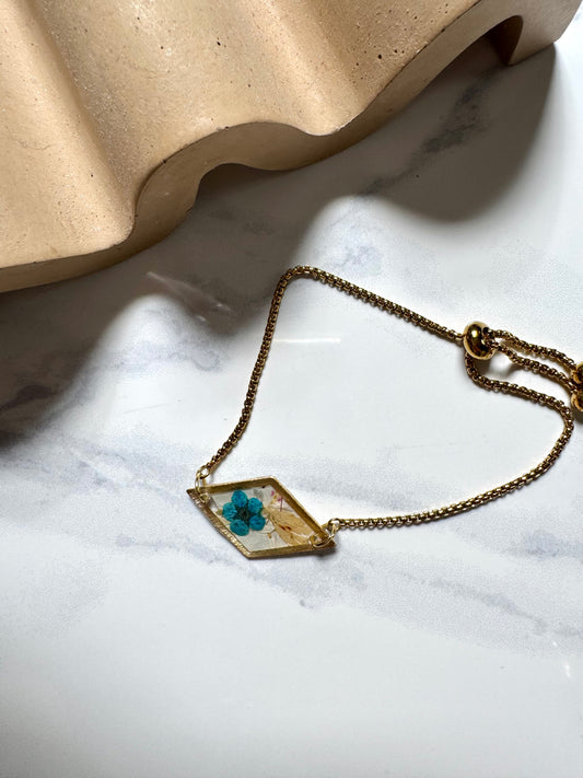 Blue Flower Diamond Bracelet