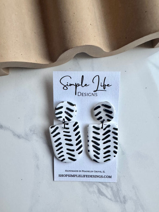 Black Lines Design Dangles