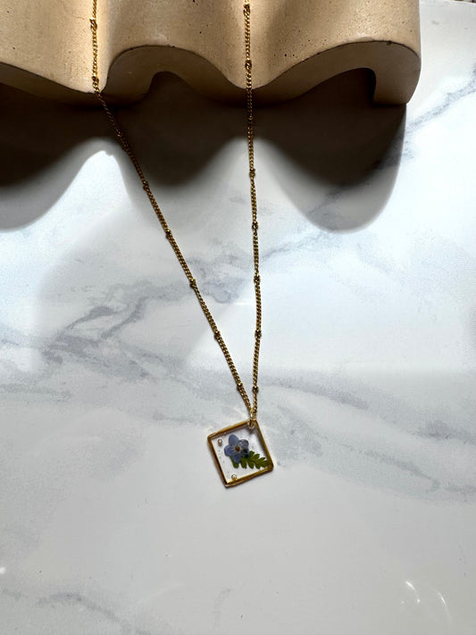 Forget Me Not Gold Square