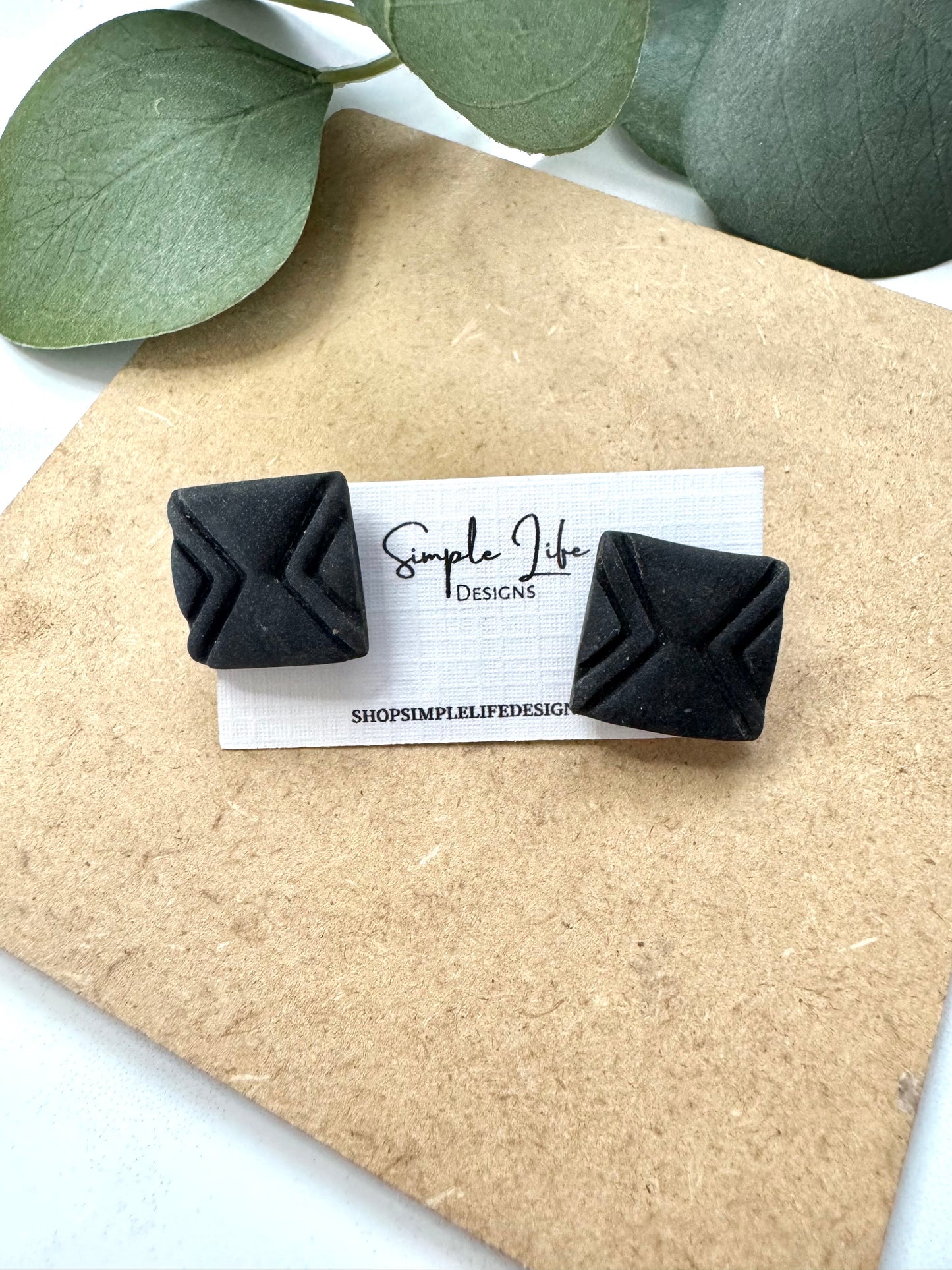 Boho Square Studs