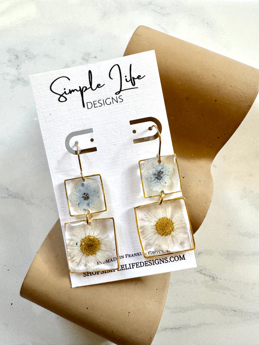 Square Flower Dangles