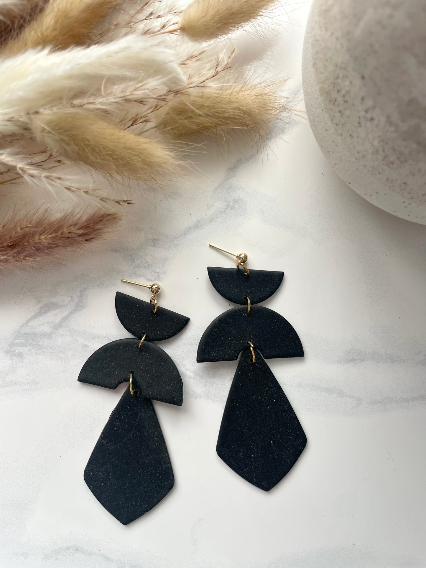 Large Statement Dangles- Black