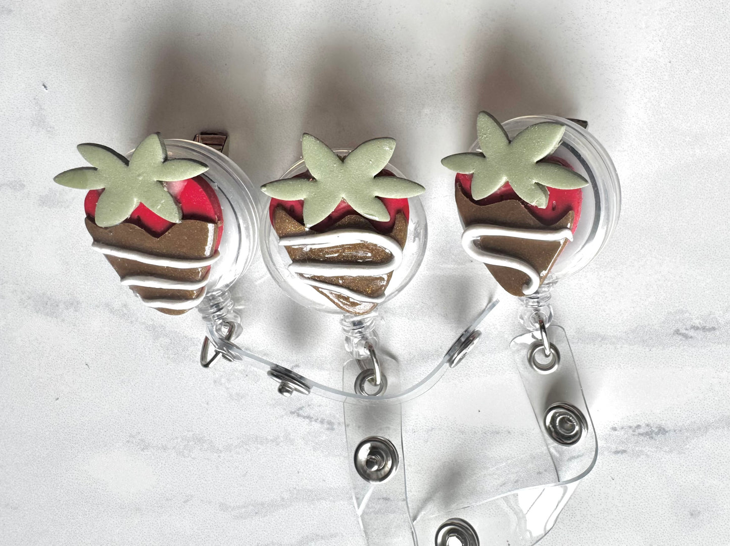 Chocolate Covered Strawberries Badge Reel