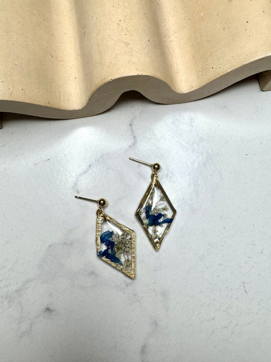 Glory of the Snow Flower Diamond Dangles