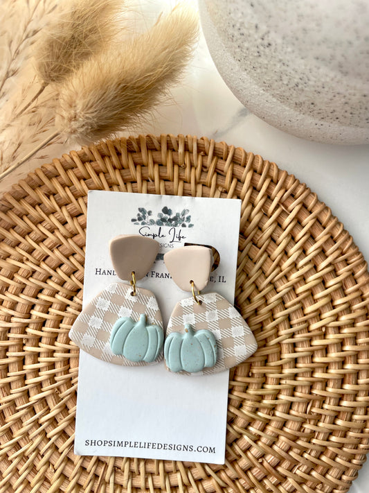 Pumpkin Plaid Dangles