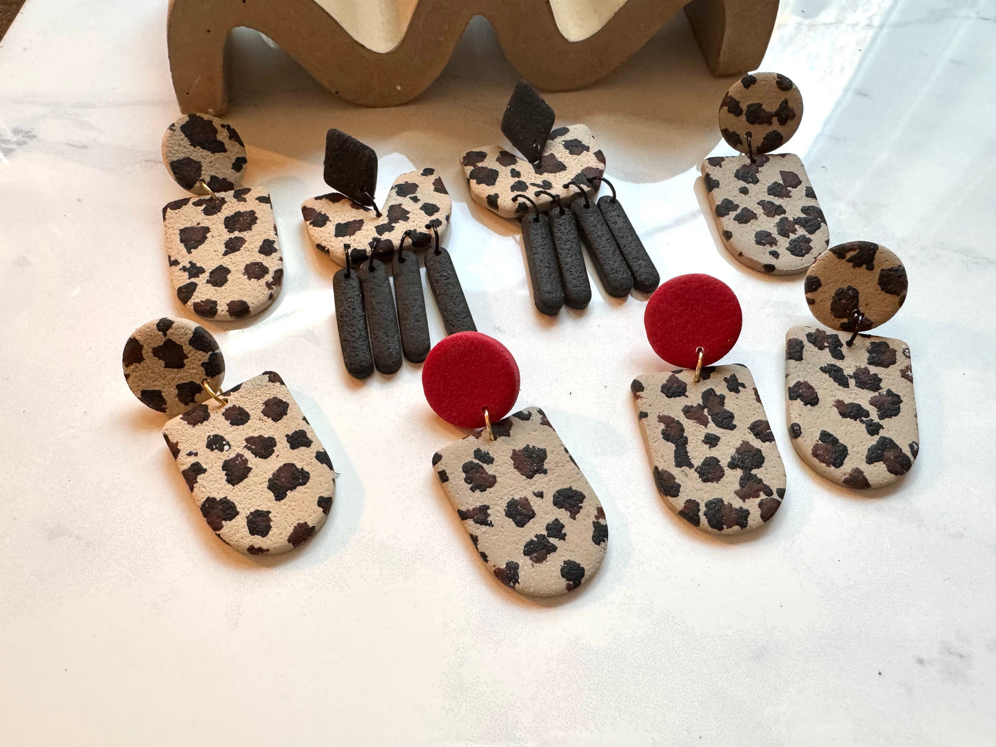 Leopard Print Dangles